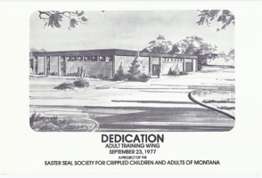 1977 Adult Training Wing Dedication rendering